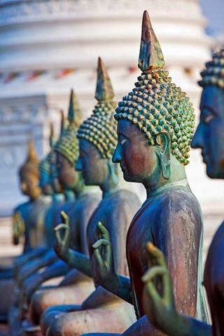 Group of Buddha statues at Gangaramaya Temple in Colombo, Sri Lanka | MSC Cruises