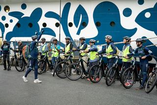 Happy MSC Euribia crew on a bike tour in Norway | MSC Cruises