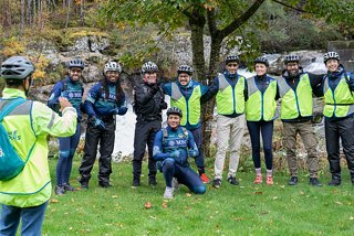 Staff and bike tour leaders by trees in Norway | MSC Cruises