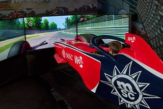 MSC Formula Racer delivers excitement in the entertainment area of MSC World Europa | MSC Cruises