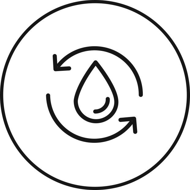 Icon for water reuse representing sustainability | MSC Cruises