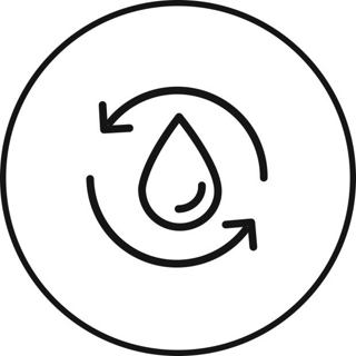 Icon for water reuse representing sustainability | MSC Cruises