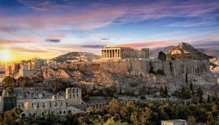 Aerial view of Athens with ancient ruins and port | MSC Cruises
