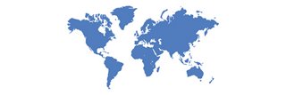 Mapa mundial azul claro con continentes y océanos marcados | MSC Cruceros
