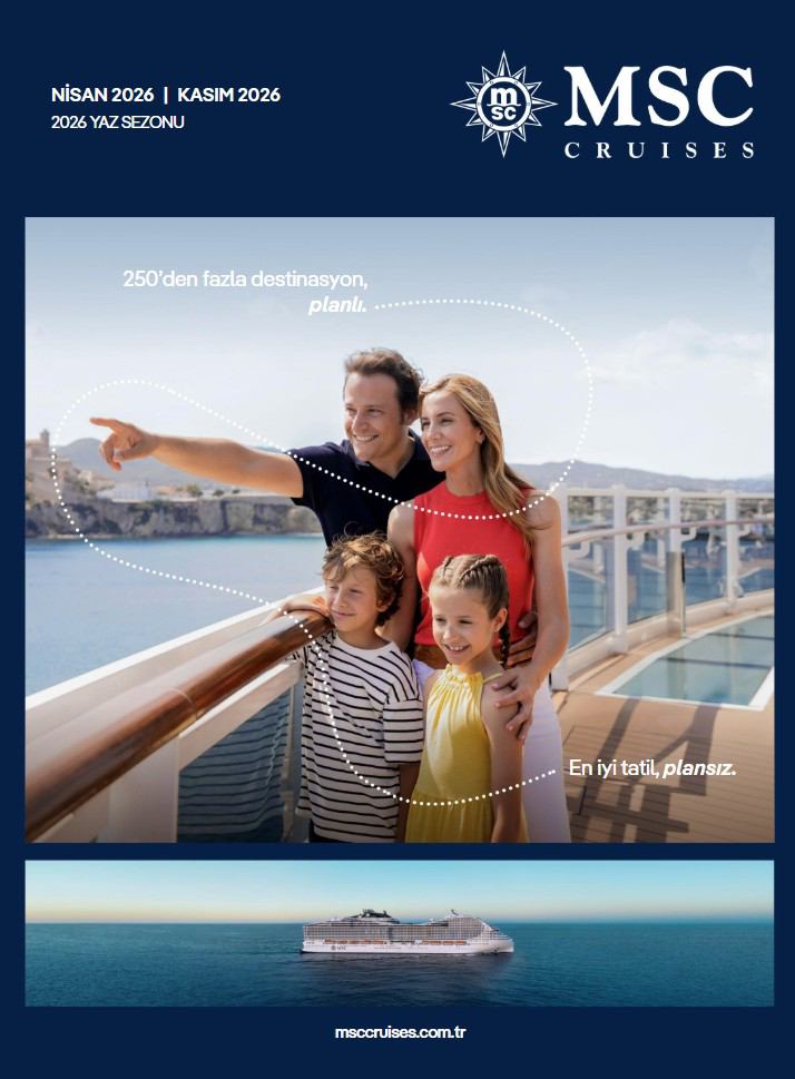 Happy family on cruise ship deck with sunset view in background | MSC Cruises
