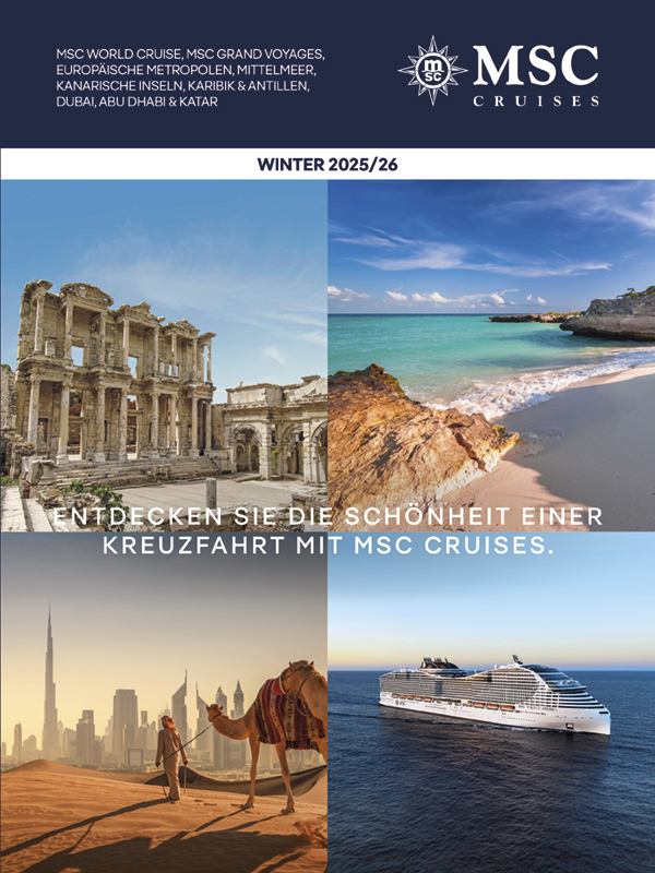 Winterbroschüre mit wunderschönen Zielen und Kreuzfahrtschiffen | MSC Cruises
